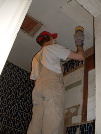 sanding ceiling