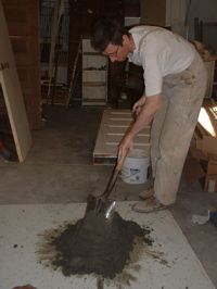 mixing mortar