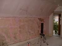 walls coated with plasterweld