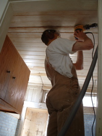 mathew sanding kitchen ceiling