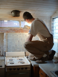 mathew sanding kitchen window